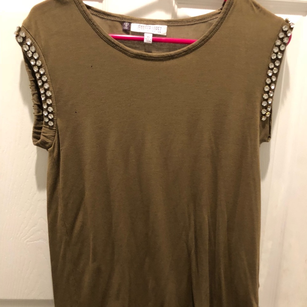 Jennifer Lopez olive Green Blouse